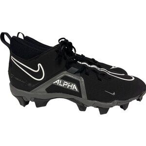 NEW! Nike Alpha Menace 3 Shark Black White Football Cleats Shoes Men's Size 9.5